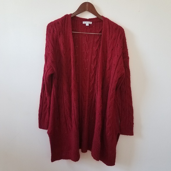Westport Sweaters - Westport 1962 long sleeve cardigan,Red/Burgundy,XL